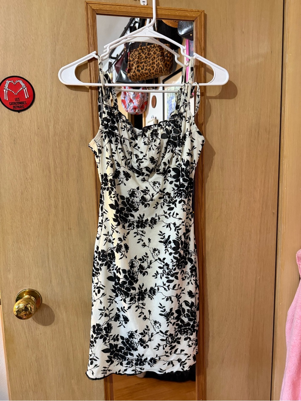 Black & White Floral Dress - Women